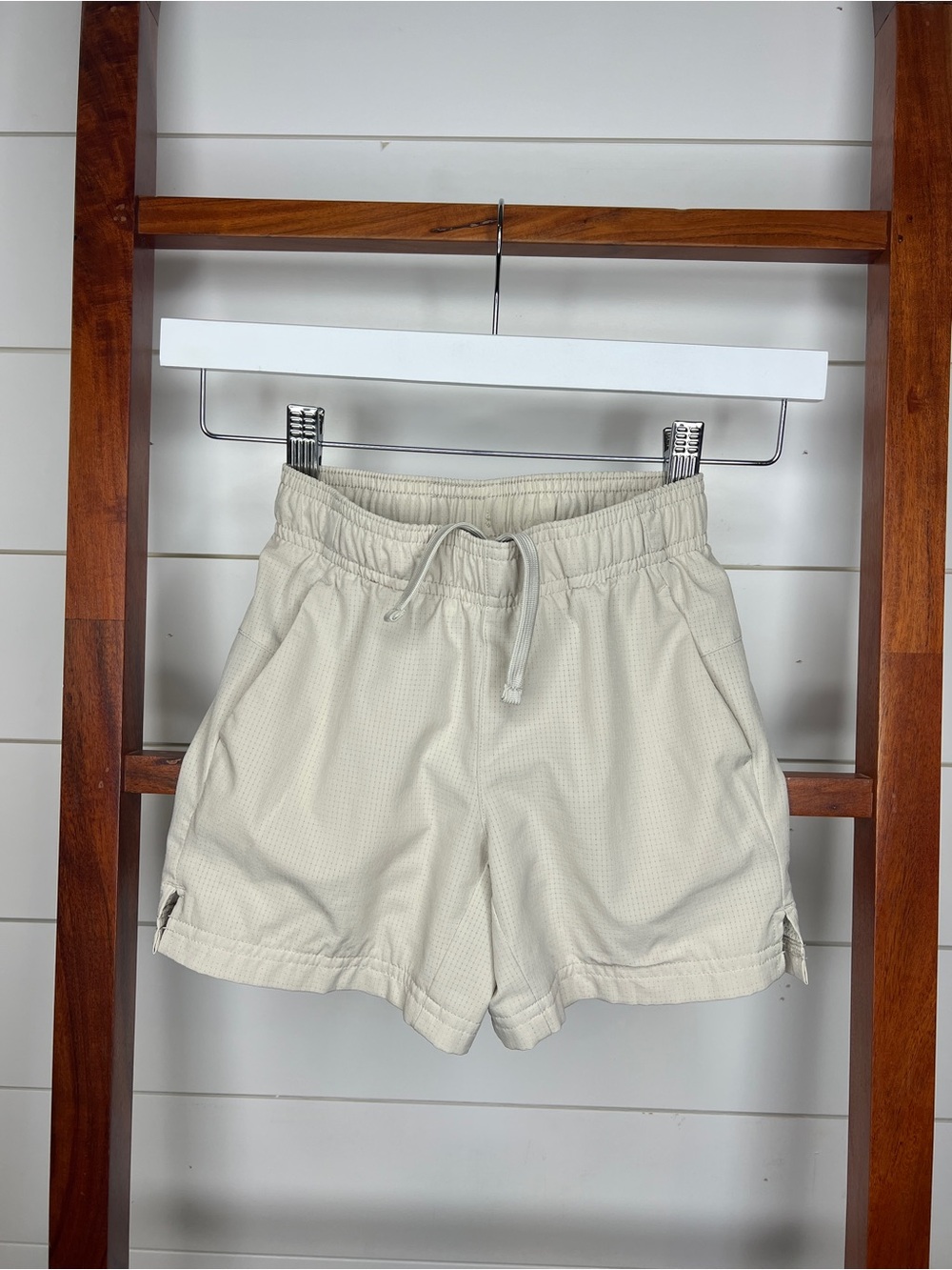 all in motion Cream Drawstring Athletic Shorts